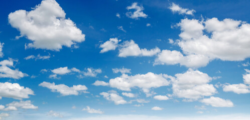 beautiful blue sky with white cloud