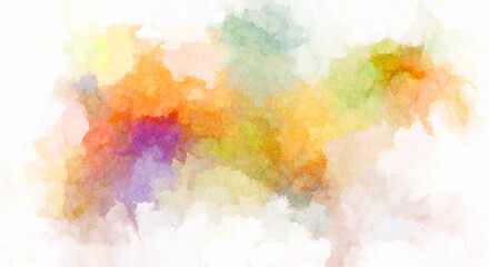 Watercolor painted background. Abstract Illustration wallpaper. Brush stroked painting. 2D Illustration.