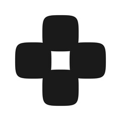 Fototapeta premium Squircle Cross Rounded Square Shape Icon