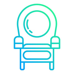 luxury chair icon on transparent background