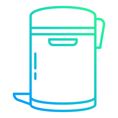 trash can icon on transparent background