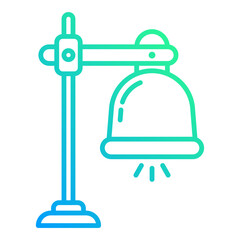 sitting lamp icon on transparent background