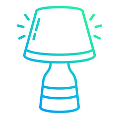 sitting lamp icon on transparent background