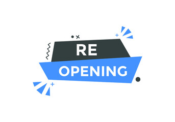 re-opening vector illustration. Web button template