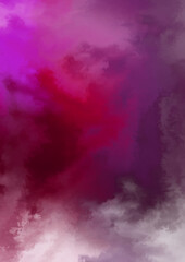 Abstract colorful watercolor on white background. Digital art painting.