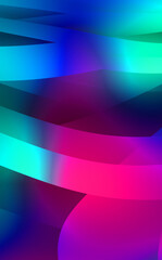 Abstract background with colorful gradient. Vibrant graphic wallpaper with stripes design. Fluid 2D illustration of modern movement.