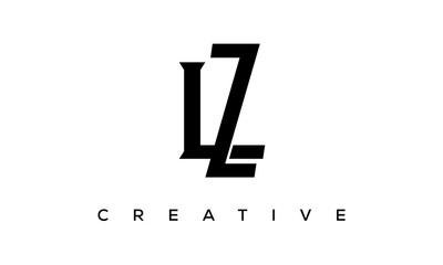 Initial letters LZ, ZL monogram logo design with creative style alphabet symbol. spiral letters universal elegant vector emblem, logotype. graphic alphabet symbol for corporate identity - obrazy, fototapety, plakaty