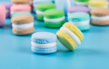 Colorful and delicious macaron cake