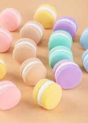 Colorful and delicious macaron cake