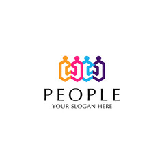 People logo design icon template