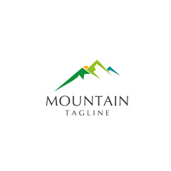 Mountain logo design icon template