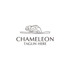 Chameleon  logo design icon template