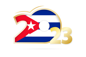 Year 2023 with Cuba Flag pattern.