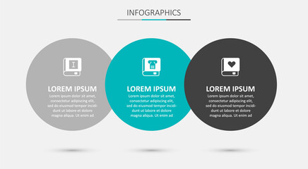 Set History book, Book and Romance. Business infographic template. Vector