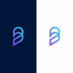 letter B logo design concept