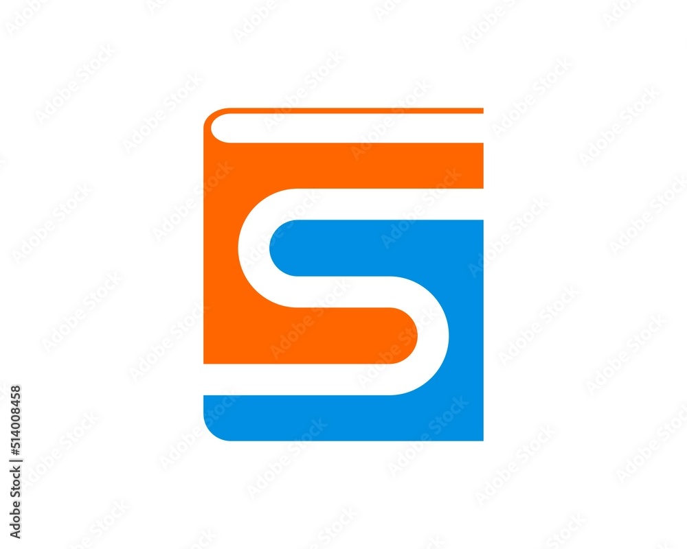 Canvas Prints simple book with s letter initial inside