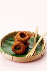 Kue Cincin or Ali Agrem, Traditional Indonesian Snack from West Java, Indonesia. Usually served with Tea