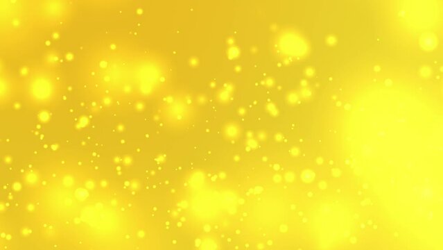Yellow Particle Animation Looping for Abstract Presentation Background