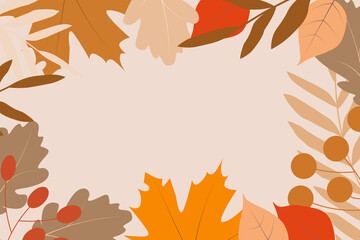 simple vector background autumn leaves