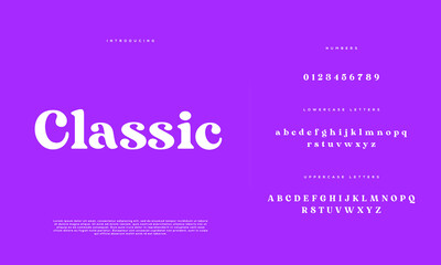 Obraz premium Abstract minimal modern alphabet fonts. Typography minimalist urban digital fashion future creative logo font. vector illustration 