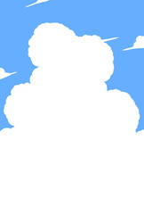 背景素材_青空と入道雲