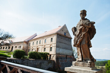 Statue in Veveri castle, Czech republic. Brno city , South Moravia region.