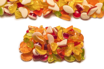 Assorted tasty gummy candies.