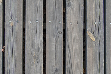 background with platform formed by vertical old wooden boards