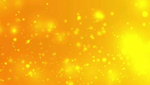 Yellow Orange Particle Animation Looping for Abstract Presentation Background