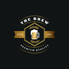 Vintage alcohol label style logo design, beer company logo design
