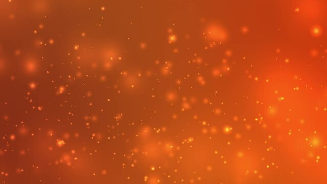 Orangish Particle Animation Looping for Abstract Presentation Background