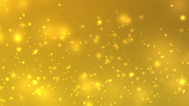 Yellow Orange Particle Animation Looping for Abstract Presentation Background