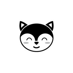 Fox head vector illustration icon