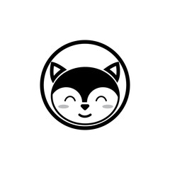 Fox head vector illustration icon