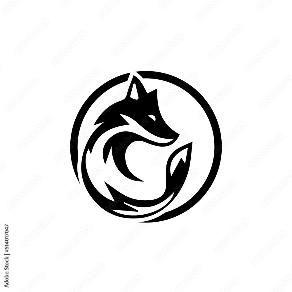 Wall mural fox head vector illustration icon