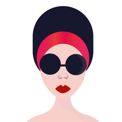 portraits of women of different gender and age. Diversity. flat illustration. Avatar for a social network.