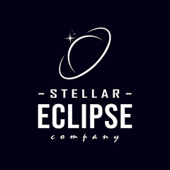 Fototapeta na wymiar Space eclipse star simple logo design vector template