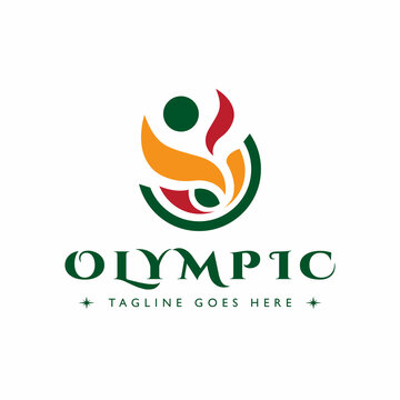 International sports olympics vector logo concept design