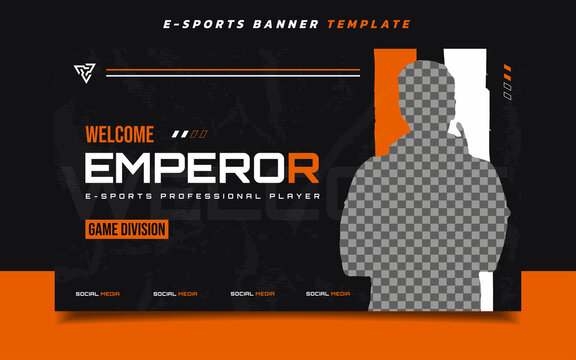 New Player E-sports Gaming Banner Template for Social Media 