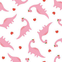 Cute dinosaur pattern. Childish seamless print