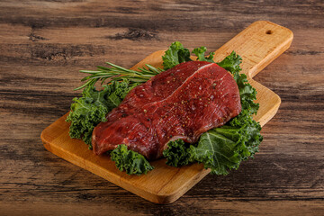 Raw beef steak for grill