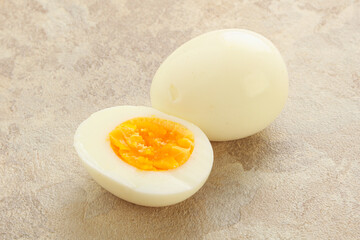 Boiled chicken egg for breakfast