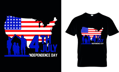 4TH JULY INDEPENDENCE DAY CUSTOM T-SHIRT.