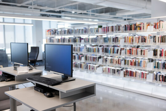 Computers In Empty College Library