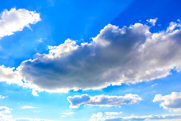 Blue sky with white clouds beautiful cloudscape and background Germany.