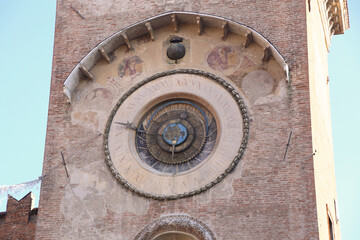 historical clock of Mantova, Italy 