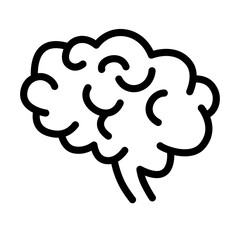 Brain line icon. Clipart image isolated on white background
