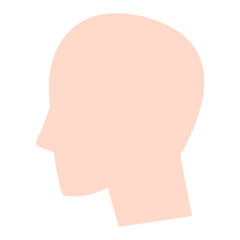 Human head profile icon. Clipart image isolated on white background