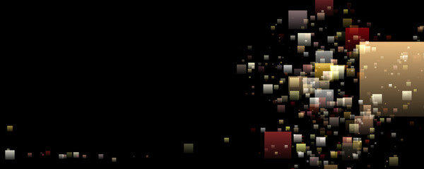 Fantastic abstract panorama background design illustration with square objects and space for text