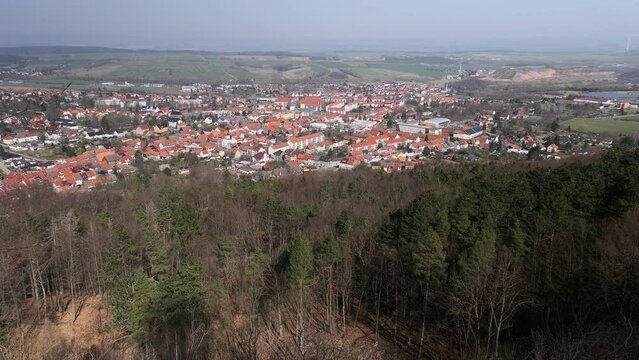 Beautiful View Of Small Town in autumn. Bleicherode, Deutcshland.